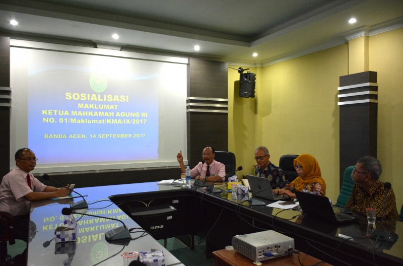 Sosialisasi Maklumat Ketua Mahkamah Agung RI Nomor: 01/Maklumat/IX/2017