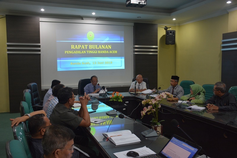 Rapat Bulanan Bulan Juni Tahun 2019 Pengadilan Tinggi Banda Aceh