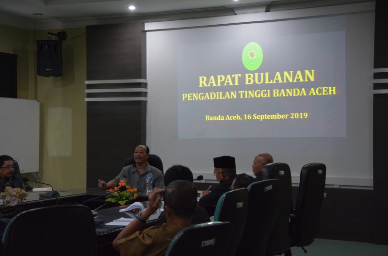 RAPAT BULANAN BULAN SEPTEMBER TAHUN 2019 PENGADILAN TINGGI BANDA ACEH
