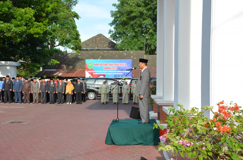 UPACARA PERINGATAN HARI KESAKTIAN PANCASILA TAHUN 2019 PADA PENGADILAN TINGGI BANDA ACEH