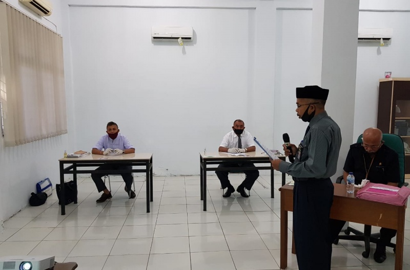 2 (DUA) ORANG PESERTA MENGIKUTI UJIAN TERTULIS CALON HAKIM AD HOC PENGADILAN TINDAK PIDANA KORUPSI TAHAP XIII TAHUN 2020 DI PENGADILAN TINGGI BANDA ACEH