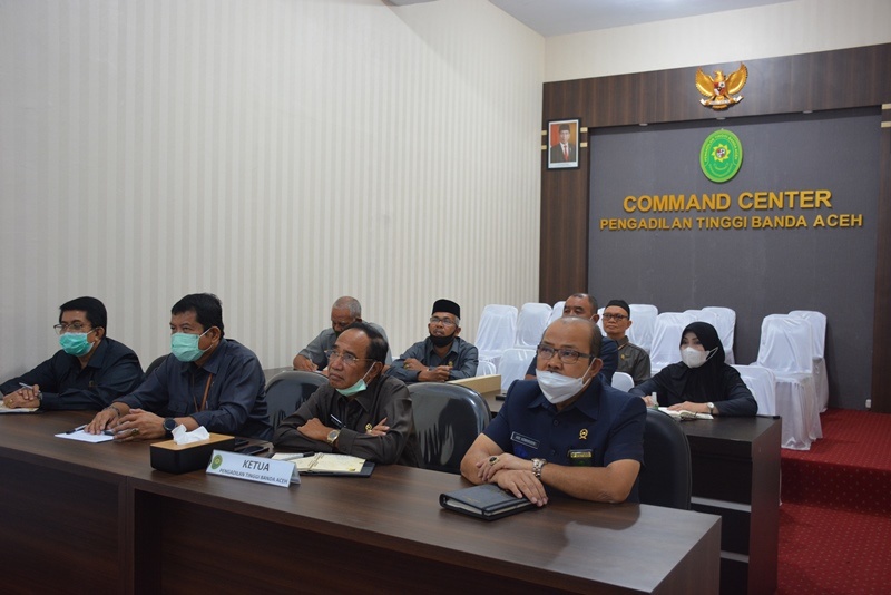 PT BANDA ACEH MENGIKUTI RAPAT UJI PUBLIK PEMBAHASAN RANCANGAN PERMA ADMINISTRASI PENGAJUAN UPAYA HUKUM DAN PERSIDANGAN PERKARA KASASI DAN PENINJAUAN KEMBALI DI MAHKAMAH AGUNG SECARA ELEKTRONIK