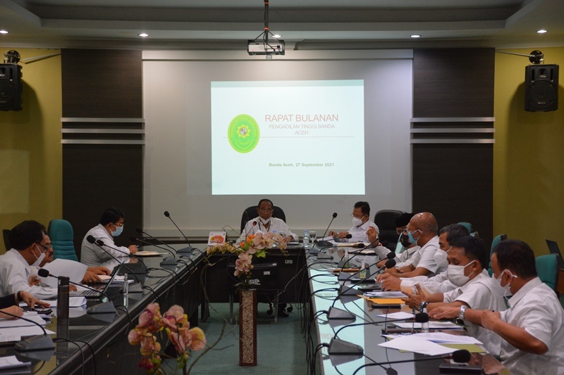 RAPAT BULANAN PERIODE SEPTEMBER PENGADILAN TINGGI BANDA ACEH