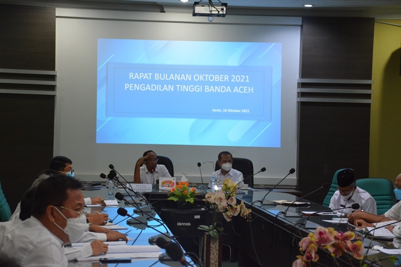 RAPAT BULANAN PERIODE OKTOBER PENGADILAN TINGGI BANDA ACEH