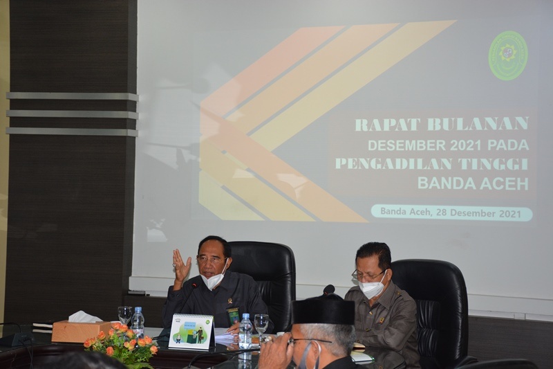 RAPAT BULANAN PERIODE BULAN DESEMBER PADA PENGADILAN TINGGI BANDA ACEH