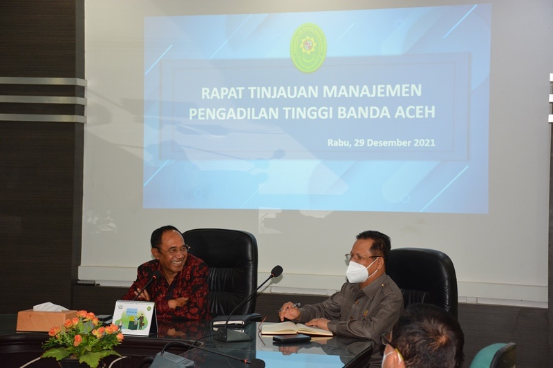 RAPAT TINJAUAN MANAJEMEN PENGADILAN TINGGI BANDA ACEH Desember 2021