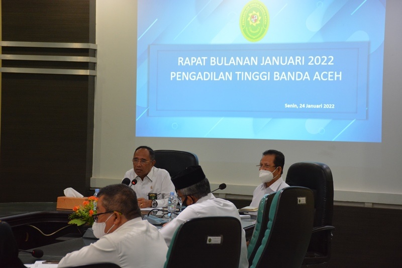 RAPAT BULANAN JANUARI PADA PENGADILAN TINGGI BANDA ACEH