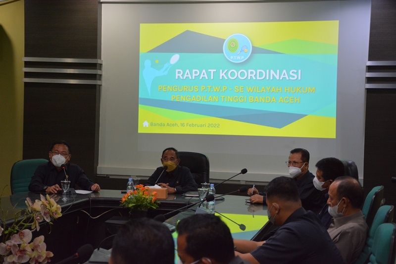 RAPAT KOORDINASI PENGURUS PTWP SE-WILAYAH HUKUM PENGADILAN TINGGI BANDA ACEH