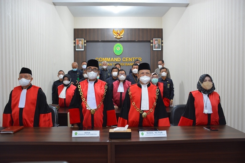 PENGADILAN TINGGI BANDA ACEH HADIRI ACARA LAPORAN TAHUNAN MAHKAMAH AGUNG RI TAHUN 2021