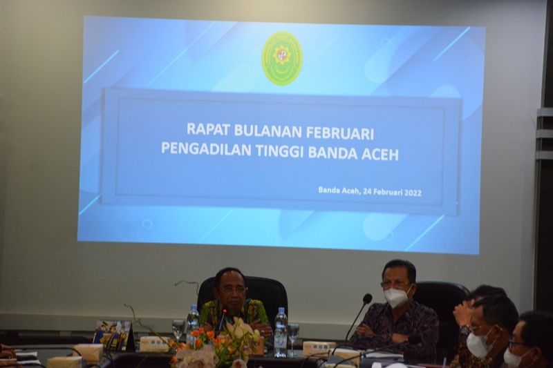 RAPAT BULANAN FEBRUARI PENGADILAN TINGGI BANDA ACEH