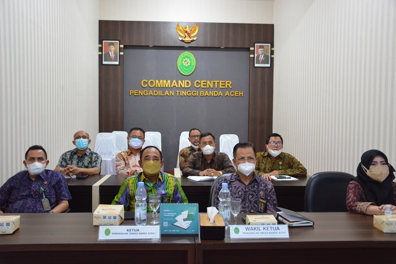 PENGADILAN TINGGI BANDA ACEH HADIRI SOSIALISASI ZI DIRJEN BADILUM SECARA VIRTUAL VIA ZOOM MEETING