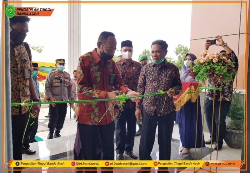 PERESMIAN GEDUNG DAN LAPANGAN TENIS PENGADILAN NEGERI BLANGPIDIE