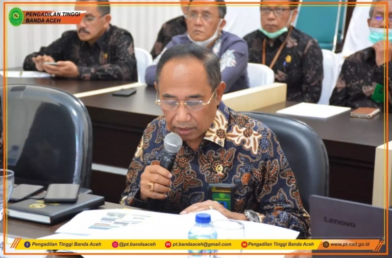 PELAKSANAAN KEGIATAN DESK EVALUASI PEMBANGUNAN ZONA INTEGRITAS MENUJU WILAYAH BEBAS KORUPSI (WBK) DAN BIROKRASI BERSIH MELAYANI (WBBM) PADA PENGADILAN TINGGI BANDA ACEH