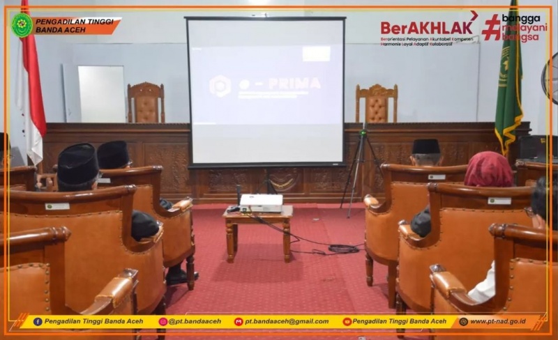 PENGADILAN TINGGI BANDA ACEH IKUTI ZOOM MEETING PERINGATAN HUT MAHKAMAH AGUNG RI KE 77