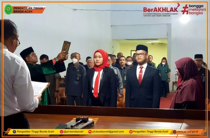 KPT BANDA ACEH MELANTIK SIGIT PRAMONO GINTING DAN LAILA BAHTRA HUSAIN