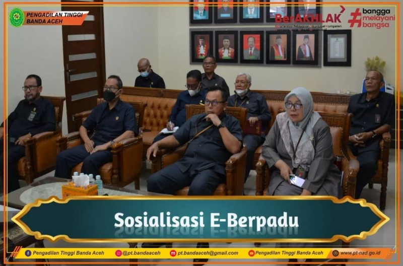 PT BANDA ACEH HADIRI SOSIALISASI E-BERPADU SECARA VIRTUAL