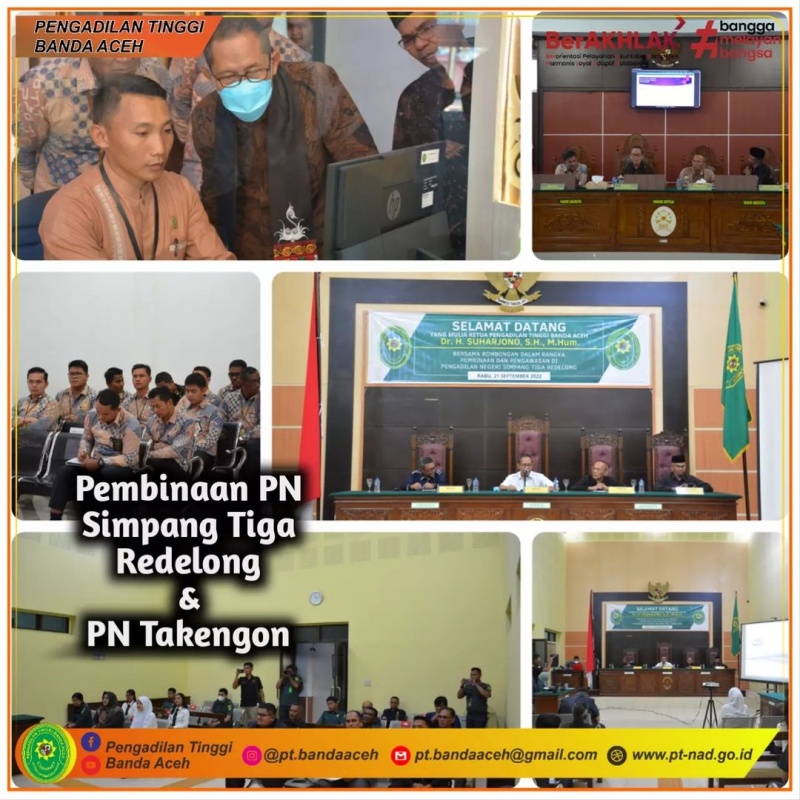 PEMBINAAN PADA PENGADILAN NEGERI SIMPANG TIGA REDELONG DAN PENGADILAN NEGERI TAKENGON