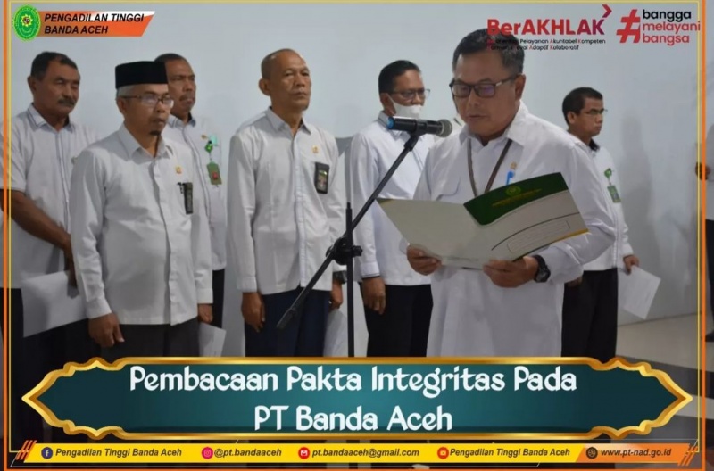 PEMBACAAN PAKTA INTEGRITAS PADA PENGADILAN TINGGI BANDA ACEH