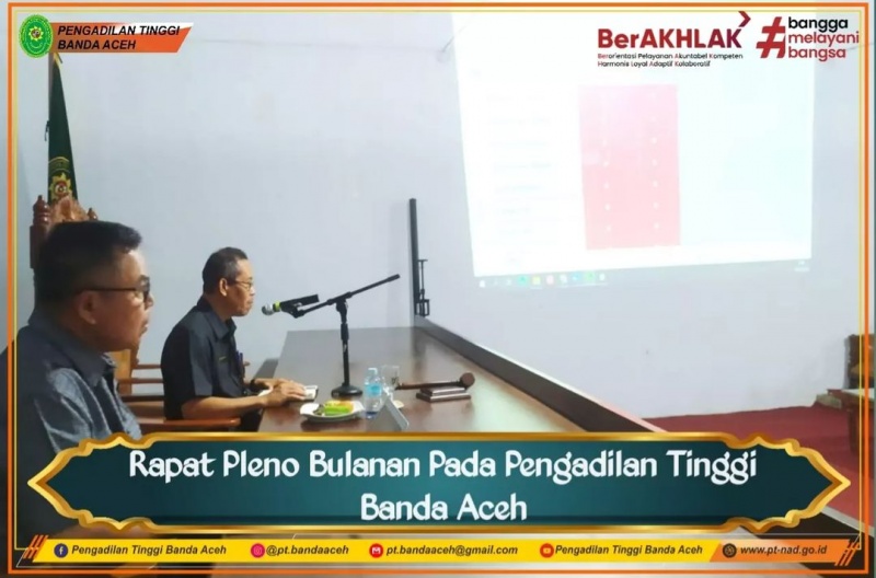 RAPAT PLENO BULANAN PADA PENGADILAN TINGGI BANDA ACEH
