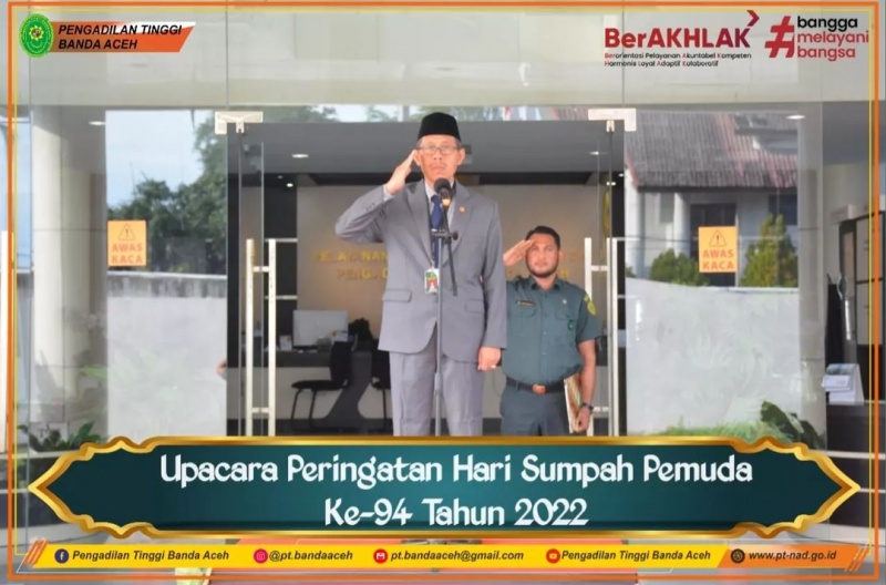 UPACARA PERINGATAN HARI SUMPAH PEMUDA KE-94 TAHUN 2022