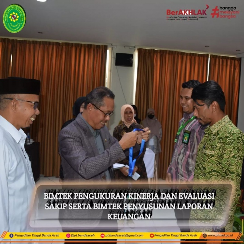 BIMTEK PENGUKURAN KINERJA DAN EVALUASI SAKIP SERTA BIMTEK PENYUSUNAN LAPORAN KEUANGAN