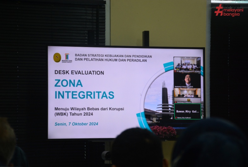 PENGADILAN TINGGI BANDA ACEH SIAP MENUJU WBK/WBBM: DESK EVALUASI ZONA INTEGRITAS 2024