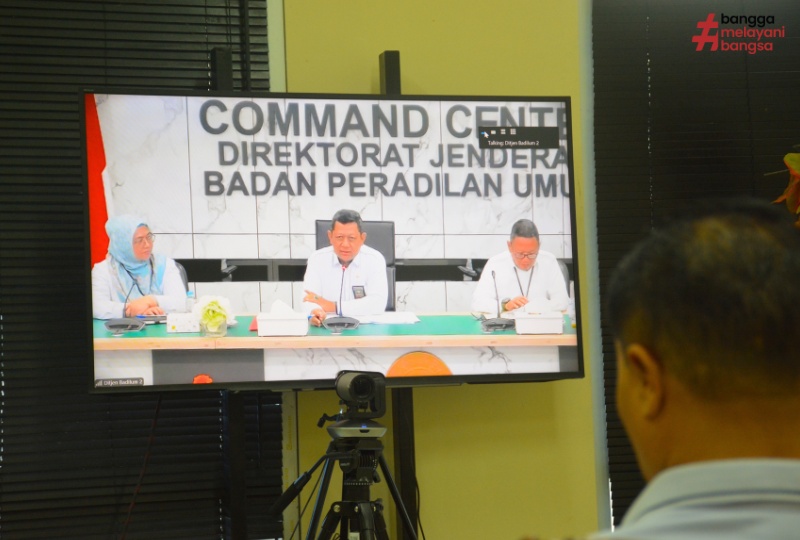 DIRJEN BADILUM GELAR RAPAT KOORDINASI NASIONAL VIRTUAL UNTUK TINGKATKAN PROFESIONALISME PERADILAN