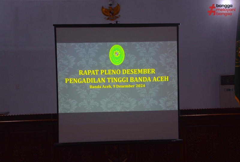 RAPAT PLENO BULAN DESEMBER 2024 PENGADILAN TINGGI BANDA ACEH