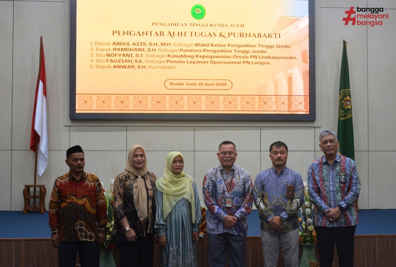 PENGADILAN TINGGI BANDA ACEH GELAR ACARA PENGANTAR ALIH TUGAS DAN PURNABAKTI