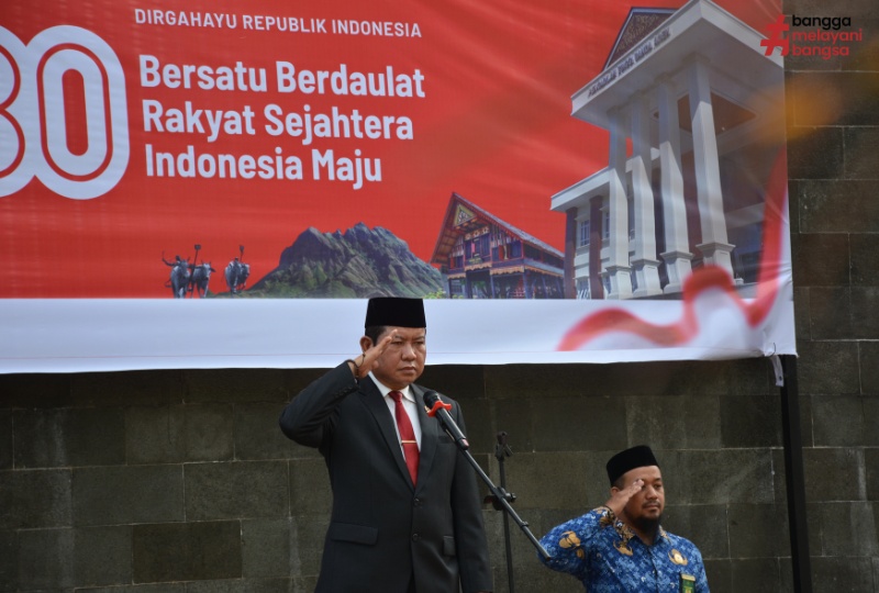 PENGADILAN TINGGI BANDA ACEH GELAR UPACARA PERINGATAN HUT KE-80 KEMERDEKAAN REPUBLIK INDONESIA
