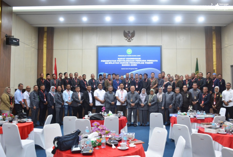 RAPAT KOORDINASI PERCEPATAN PENYELESAIAN PERKARA PERDATA SE-WILAYAH HUKUM PENGADILAN TINGGI BANDA ACEH