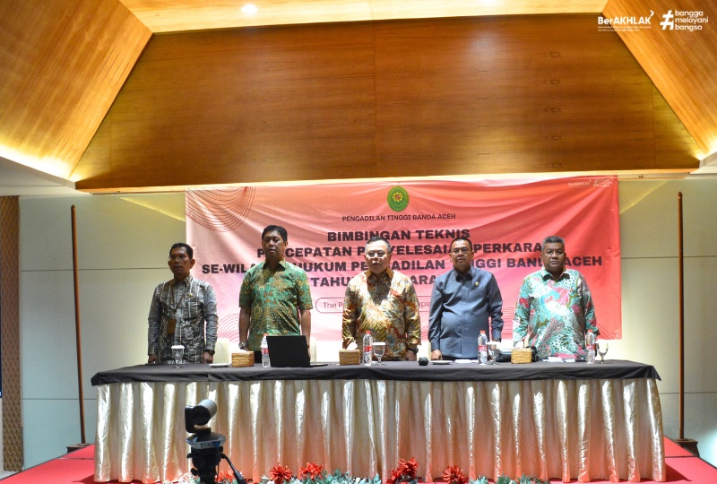PENGADILAN TINGGI BANDA ACEH SELENGGARAKAN BIMBINGAN TEKNIS PERCEPATAN PENYELESAIAN PERKARA SE-WILAYAH HUKUM TAHUN ANGGARAN 2025