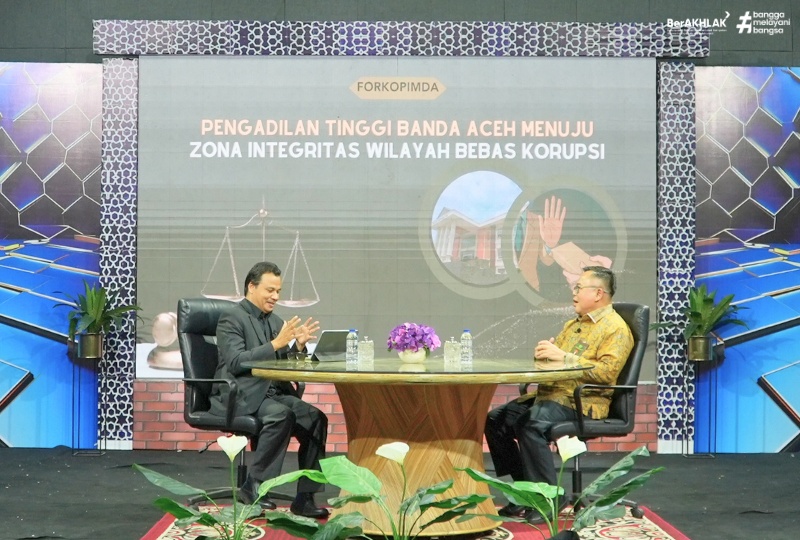 KETUA PENGADILAN TINGGI BANDA ACEH HADIRI PROGRAM FORKOPIMDA TVRI ACEH: KOMITMEN MENUJU ZONA INTEGRITAS WILAYAH BEBAS DARI KORUPSI