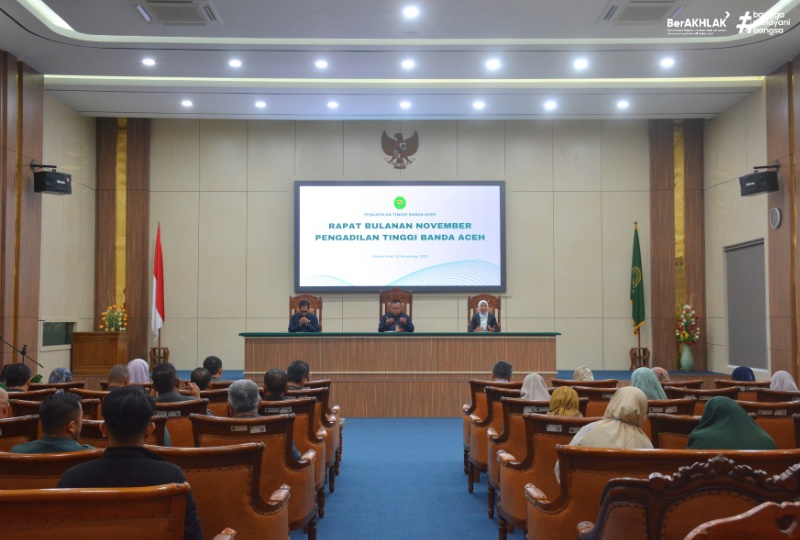 RAPAT BULANAN PENGADILAN TINGGI BANDA ACEH NOVEMBER 2025