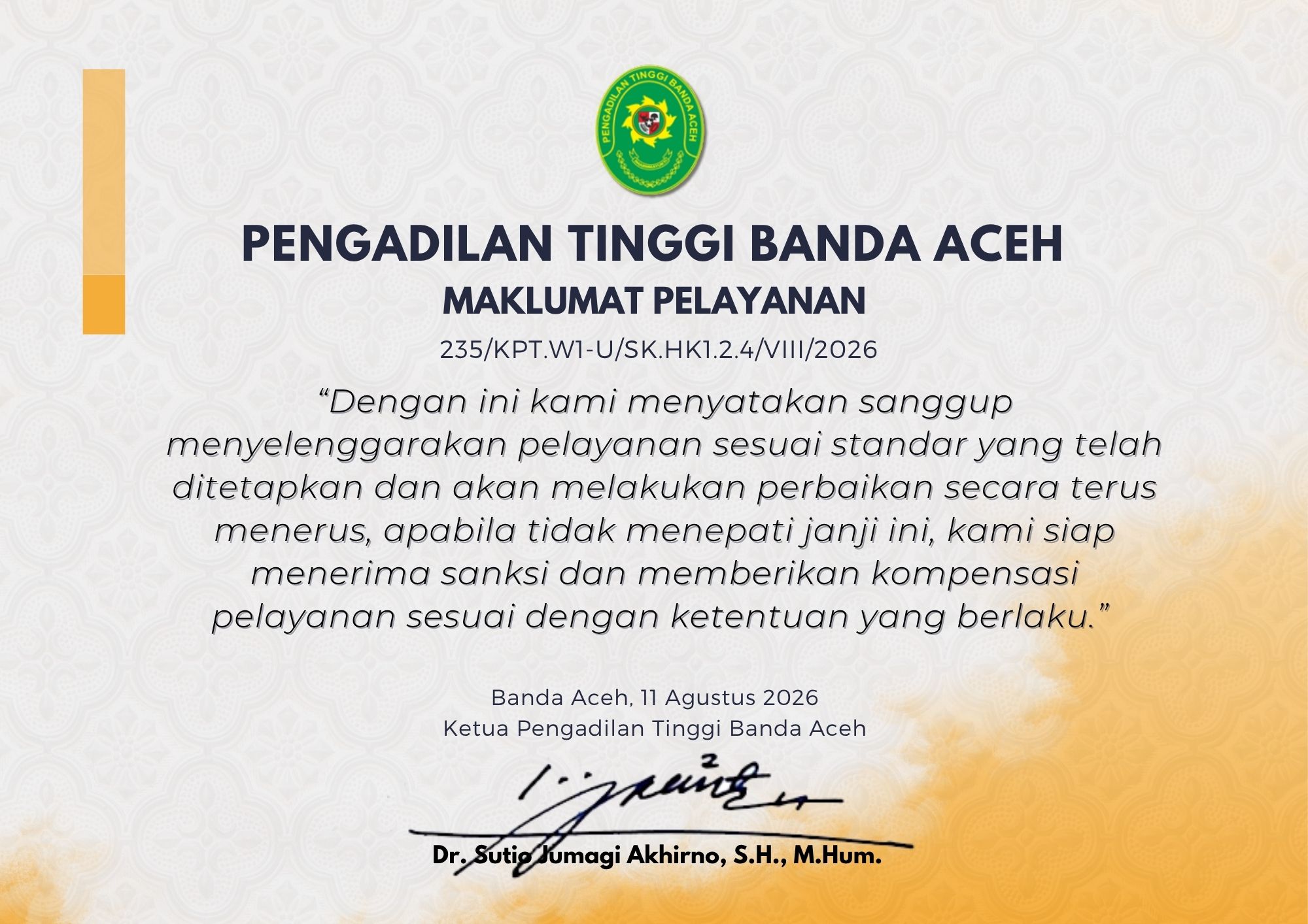 Maklumat Pelayanan
