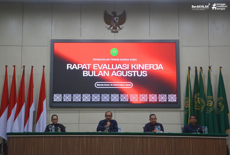 RAPAT EVALUASI KINERJA AGUSTUS 2026 PENGADILAN TINGGI BANDA ACEH