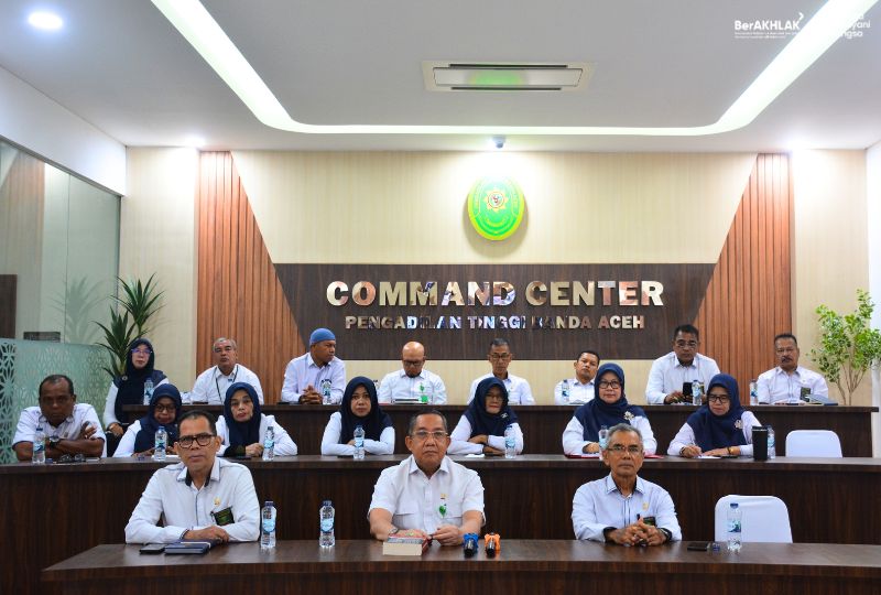 PENGADILAN TINGGI BANDA ACEH IKUTI PEMBAHASAN FINALISASI TEMPLATE DOKUMEN PERKARA PIDANA BERSAMA BADILUM